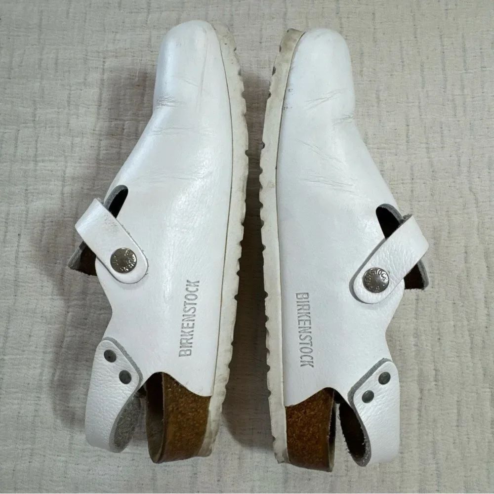 BIRKENSTOCK Tokio Natural Leather Unisex Size M5/W7 White *flaws* - Picture 3 of 10